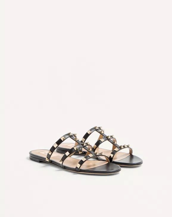 Valentino Rockstud Flat Slide Sandal - Image 6